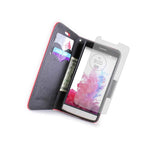 Coveron For Lg G3 Vigor Wallet Case Red Black Credit Card Folio Cover Lcd