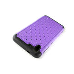 Coveron For Htc Desire Eye Case Hybrid Diamond Hard Purple Black Phone Cover