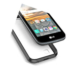 Hybrid Slim Fit Hard Back Cover Phone Case For Lg K3 Black Clear