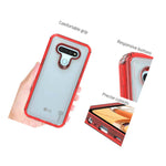 For Lg K51 Reflect Case Military Grade Red Hard Shockproof Clear Phone Cover
