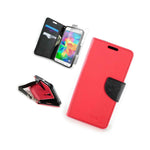 Red Black Cover For Samsung Galaxy Grand Prime Card Case Holder Folio Pouch