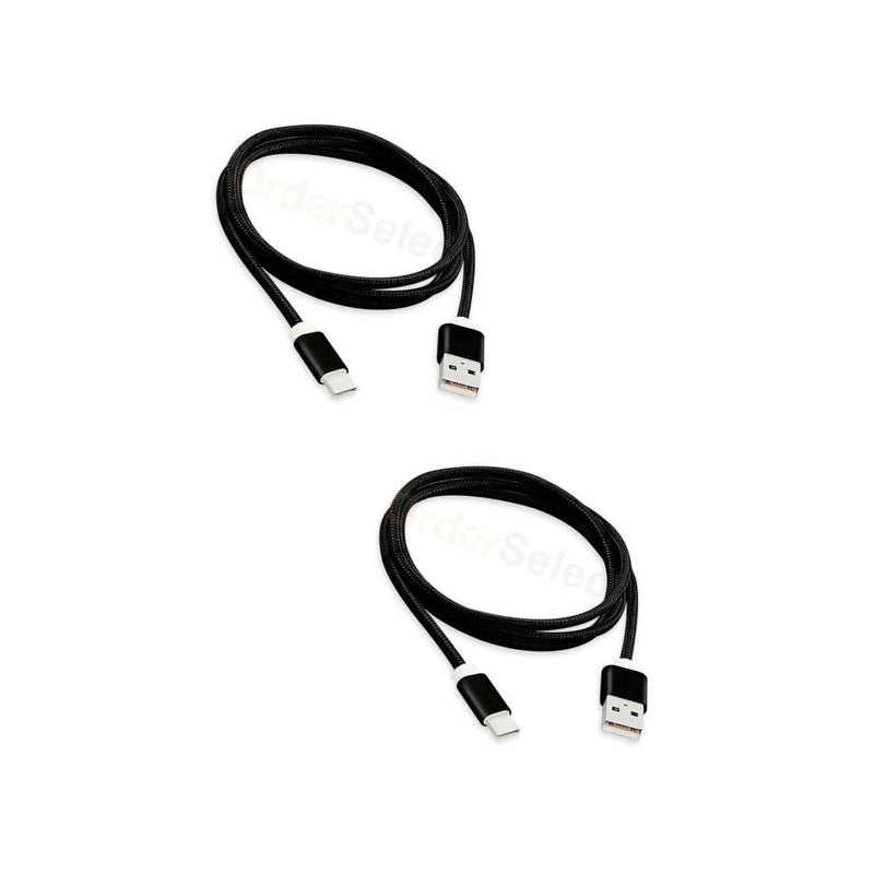 2X Usb Type C Braided Charger Data Cable Cord For Phone Motorola Moto Z2 Z3 Play
