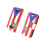 Wallet Pouch Phone Cover Case For Alcatel One Touch Fierce 2 Puerto Rico Flag
