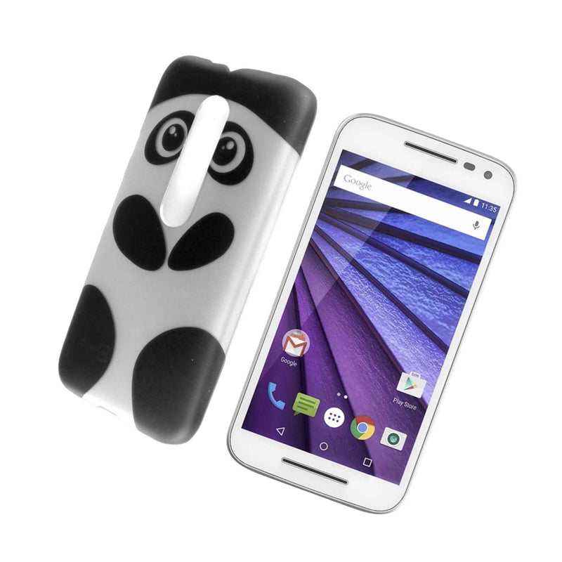 For Motorola Moto G 3Rd Gen 2015 Case Cute Panda Design Slim Back Cover Hard