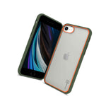 Green Orange Hybrid Shockproof Clear Phone Case For Apple Iphone Se 2020 8 7