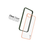 Green Orange Hybrid Shockproof Clear Phone Case For Apple Iphone Se 2020 8 7