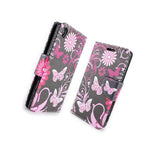 Coveron For Sony Xperia Z3 Wallet Case Pink Butterfly Credit Card Folio Cover
