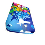 Hard Cover Protector Case For Alcatel One Touch Evolve 5020T Blue Floral Burst
