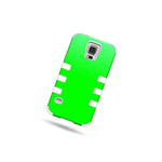 For Samsung Galaxy S5 Hybrid Rugged Protector Green Black Case Cover
