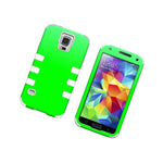 For Samsung Galaxy S5 Hybrid Rugged Protector Green Black Case Cover