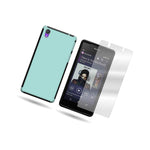 Tpu Inner Plastic Outer Cover Hybrid Case For Sony Xperia Z2 Teal Black
