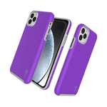 Purple Hybrid Protective Hard Slim Phone Cover Case For Apple Iphone 11 Pro