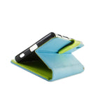 Light Blue Neon Green Cover For Sony Xperia Z5 Card Case Holder Folio Pouch