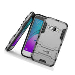For Samsung Galaxy Express 3 Galaxy Luna Lte Case Armor Kickstand Slim Silver