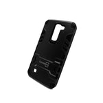 For Lg K7 Tribute 5 Phone Case Armor Kickstand Slim Hard Cover Black