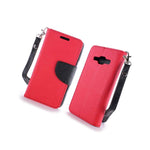 Coveron For Samsung Galaxy J1 Verizon J100 Red Black Wallet Pouch Phone Case