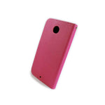 Coveron For Motorola Google Nexus 6 Wallet Case Pink Yellow Pouch Cover