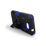 For Zte Sonata 2 Case Blue Black Rugged Tough Hybrid Phone Cover