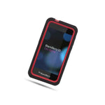 For Blackberry Z10 Case Hard Soft Dual Layer Black Red Hybrid Stand Cover