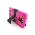 Kickstand Armor Tough Hybrid Layer Pink Cover Case For Samsung Galaxy Note 4