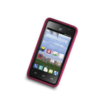 For Zte Zephyr Paragon Case Hot Pink Black Hybrid Tough Skin Phone Cover