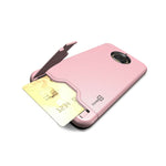 For Zte Zephyr Paragon Case Hot Pink Black Hybrid Tough Skin Phone Cover