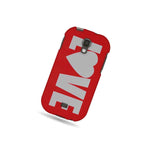 Hard Cover Protector Case For Samsung Galaxy Light Red Love Heart