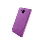 Purple Navy Phone Cover For Htc Desire 520 Card Case Holder Folio Pouch