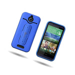 Coveron For Htc Desire 510 Case Hybrid Kickstand Hard Phone Cover Blue Black