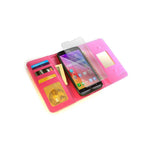 Wallet Case For Asus Zenfone 2 5 5 Hot Pink Card Cover Screen Protector