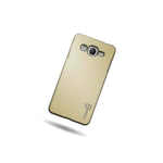 For Samsung Galaxy Grand Prime Case Gold Slim Plastic Hard Back Cover