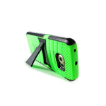 Coveron For Samsung Galaxy S6 Edge Case Hybrid Kickstand Cover Neon Green