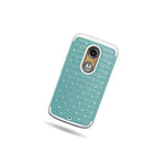 Coveron For Motorola Moto X 2Nd Gen 2014 X 1 Case Hard Teal White Cover