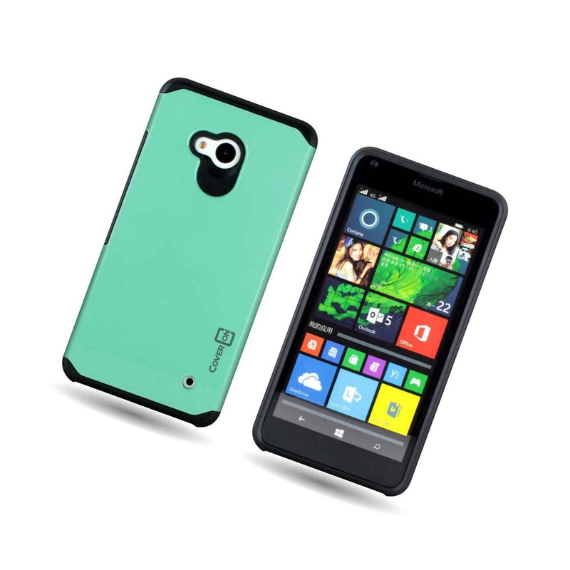 For Microsoft Lumia 640 Case Teal Black Slim Rugged Armor Phone Cover