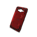 For Samsung Galaxy Grand Prime Red Black Case Protective Armor Hard Cover