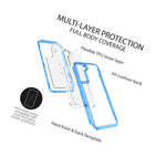 For Samsung Galaxy S21 Plus 5G Case Military Grade Blue Clear Hard Phone Cover