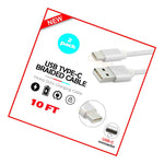 2 Usb Type C 10 Braided Charger Cord For Samsung Galaxy S21 S21 Plus S21 Ultra