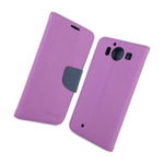 Purple Navy Phone Cover For Microsoft Lumia 950 Card Case Holder Folio Pouch
