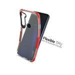 For Motorola Moto G Stylus Case Flexible Tpu Phone Cover Clear With Red Trim
