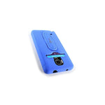 For Samsung Galaxy Note 4 Case Blue Black Kickstand Hybrid Protective Cover