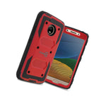 For Motorola Moto G5 5Th Generation Red Case Protective Armor Hard Phone Cover