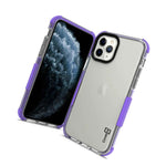 For Apple Iphone 11 Pro Case Clear Purple Trim Tpu Soft Gel Slim Phone Cover