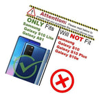 Clear Blue Trim Hybrid Slim Cover Phone Case For Samsung Galaxy S10 Lite A91