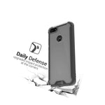 Black Hybrid Protective Clear Cover Hard Phone Case For Motorola Moto E6 Play