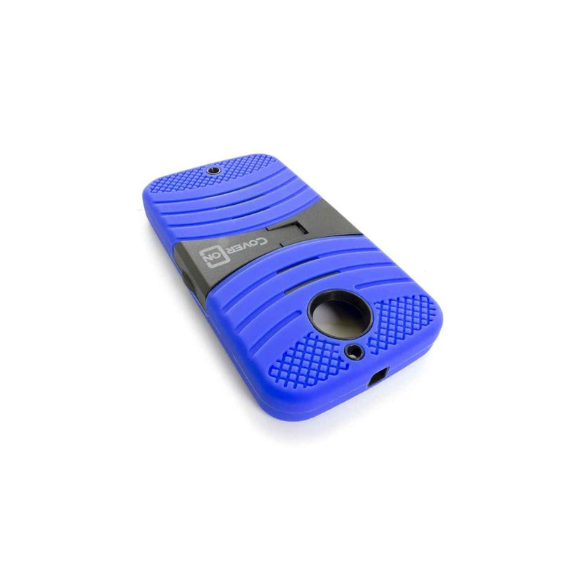 Coveron For Motorola Moto X 2Nd Gen 2014 X 1 Case Kickstand Hard Cover Blue