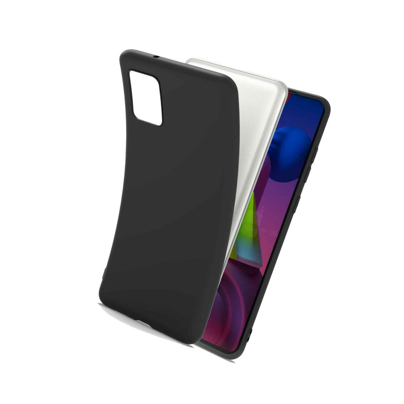 Black Case For Samsung Galaxy M51 Flexible Soft Slim Fit Tpu Phone Cover