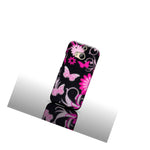 Hard Cover Protector Case For Htc One M8 Pink Butterfly
