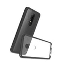 Clear With Black Trim Hard Slim Fit Back Cover Phone Case For Oneplus 6