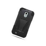 For Samsung Epic Touch 4G D710 Case Hard Silicone Hybrid Stand Cover Black
