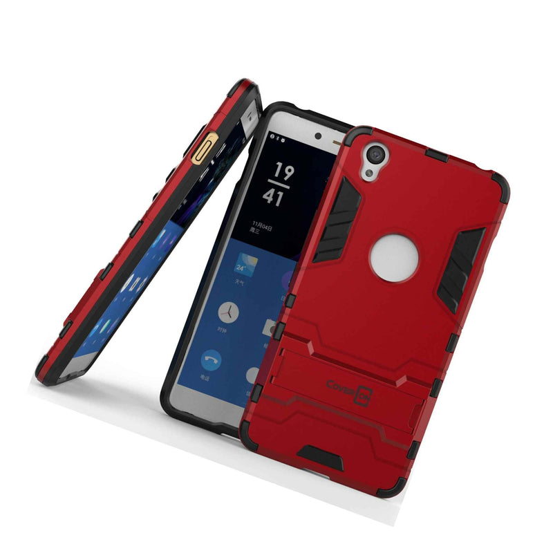 For Oneplus X Phone Case Armor Kickstand Slim Hard Cover Red Black